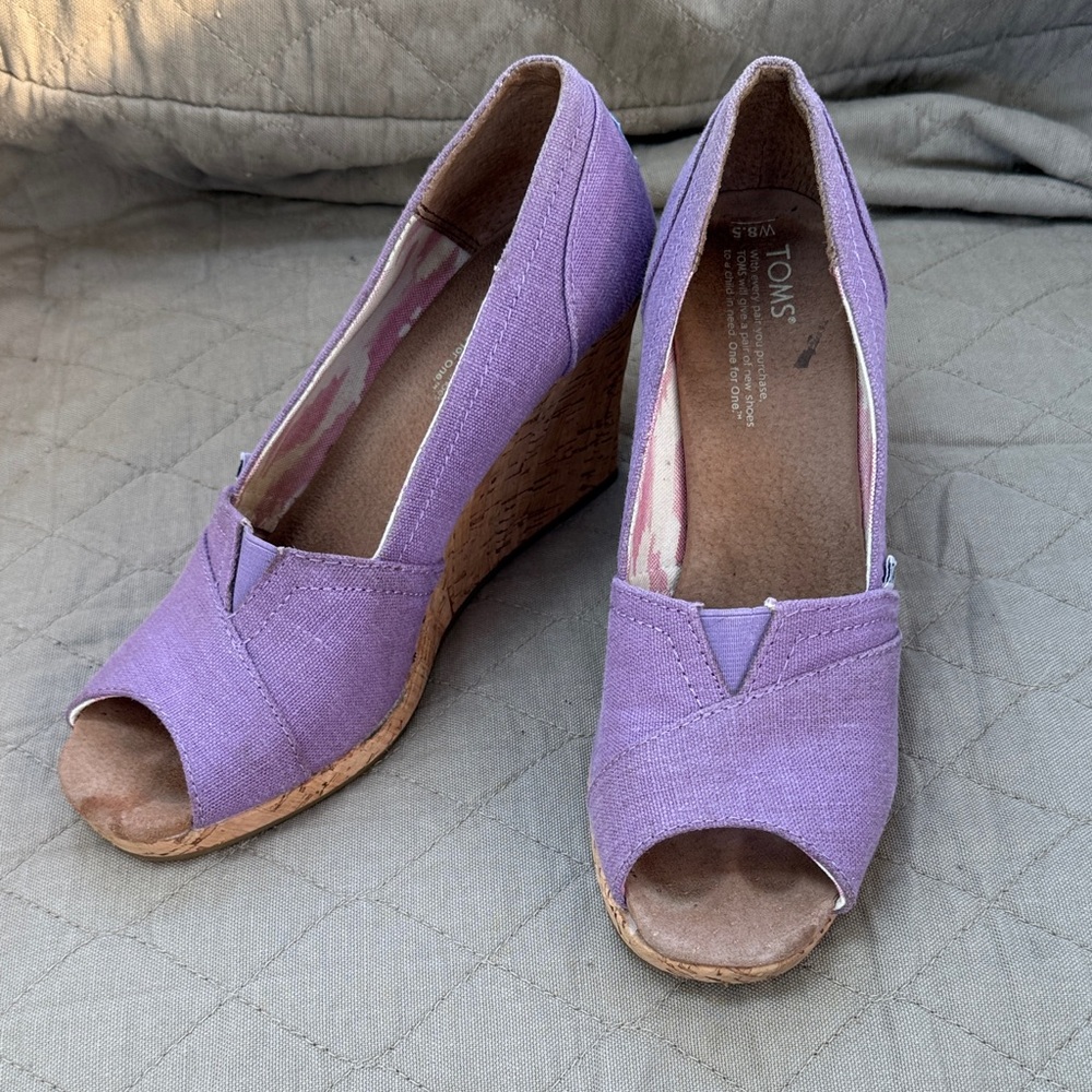 Toms Purple Wedge Shoes for Women